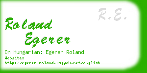 roland egerer business card